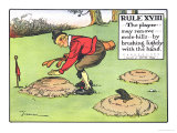 Rule XVIII: the Player...May Remove...Mole-Hills...By Brushing Lightly with the Hand... Giclee Print by Charles Crombie