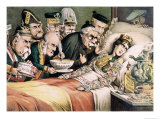 The Agony of a Martyr, Caricature Relating to a Spanish Economic Crisis, 1892 Giclee Print