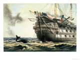 Hms Agamemnon Laying the Original Atlantic Cable, from "The Atlantic Telegraph" reproduction procédé giclée par Robert Dudley