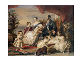 Queen Victoria and Prince Albert with Five of the Their Children, 1846 Giclee Print by Franz Xavier Winterhalter