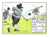 Rule XIII: If Ye Player's Ball Strike an Opponent's Caddie reproduction procédé giclée par Charles Crombie
