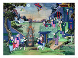 Celebration with Fireworks and Kites Giclee Print Celebration with Fireworks and Kites Giclee Print