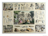Educational Depiction of Gardening Giclee-trykk av Belin & Bethmont