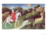 The Great Khan Releases His Eagle Against a Doe Giclee-trykk av Boucicaut Master The Great Khan Releases His Eagle Against a Doe Giclee-trykk av Boucicaut Master