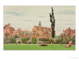 Church and Parsonage, Bedford Park, 1881 Giclee Print by Frederick Hamilton Jackson