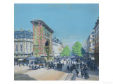 La Porte St. Denis, Paris, 1880 reproduction procédé giclée par L. Abeissonier