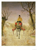 Mail Cart, Christmas Reproduction procédé giclée par R.r. Ripley