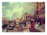Le Carneval a Venise reproduction procédé giclée par Francois Flameng