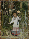 Vassilissa in the Forest, Illustration from the Russian Folk Tale, "The Very Beautiful Vassilissa" Reproduction procédé giclée par Ivan Bilibin