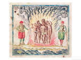 The Inquisition in New Spain Lámina giclée por Samuel de Champlain