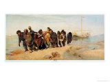 Convicts Pulling a Boat Along the Volga River, Russia, 1873 Reproduction procédé giclée par Ilya Efimovich Repin