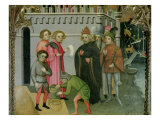 The Miraculous Multiplication of the Grain, Detail from the St. Nicholas of Bari Altarpiece, 1406 Giclee Print by Jaime Cabrera