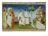 Nicolo, Marco and Matteo Polo Taking Leave of the Great Khan Giclee-trykk av Boucicaut Master Nicolo, Marco and Matteo Polo Taking Leave of the Great Khan Giclee-trykk av Boucicaut Master