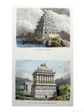 The Great Lighthouse of Alexandria and the Mausoleum at Halicarnassus Giclee Print by Ferdinand Knab