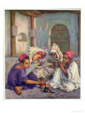 Writing Lesson in a Koranic School in an Algerian Village, 1918 reproduction procédé giclée par Etienne Alphonse Dinet