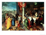 The Winter Feast, Gathering at the Bavarian State Palace reproduction procédé giclée par Hendrik van Balen the Elder