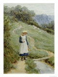 The Goose-Girl Giclee Print by Helen Allingham