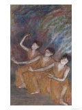 Trois Danseuses reproduction procédé giclée par Edgar Degas
