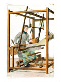 Blindman Using a Loom, Plate 17 from "Essai Sur L'Instruction Des Aveugles" Reproduction procédé giclée par Julie Ribault