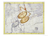 Constellation of Libra, Plate 7 from "Atlas Coelestis," by John Flamsteed, Published in 1729 reproduction procédé giclée par Sir James Thornhill