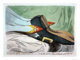Fashionable Contrasts, or the Duchess's Little Shoe Yielding to the Magnitude of the Duke reproduction procédé giclée par James Gillray
