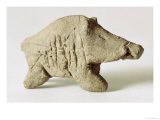 Figurine of a Small Boar, from Tappeh Sarab, Iran, circa 6th Millennium BC Reproduction procédé giclée par Prehistoric 