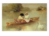 Boating on the Seine, 1875-76 Giclee Print by Ferdinand Heilbuth