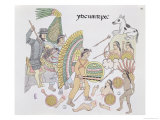 Hernando Cortes, under Siege at Tenochtitlan, Resolves to Leave the City Giclee Print