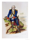 Louis Antoine De Bougainville (1729-1811) Seated on a Rock, Illustration from Le Plutarque Francais Giclee-trykk av Julien Leopold Boilly