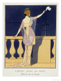 Farewell at Night, Design for an Evening Dress by Paquin Giclee Print by Georges Barbier