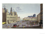 View of the Place De L'Hotel De Ville, as Seen from the Rue Du Mouton Giclee Print by Henri Courvoisier-Voisin