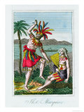 Native Inhabitants of the Marquesas Islands, Illustration from Histoire Des Voyages Autour Du Monde Giclee Print
