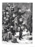 Feeding the Hungry, a London Soup Kitchen, 1880 Giclee Print by Charles J. Staniland