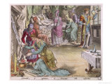 Curing an Invalid, Study for "Amnon Feigning Illness in Order to Rape Tamar" reproduction procédé giclée par Maerten van Heemskerck