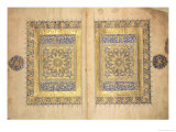 Illuminated Pages from a Koran Manuscript, Il-Khanid Mameluke School Giclee Print
