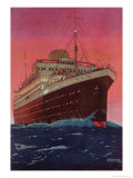 The Liner M.V. Alcantara at Sea, 1928 reproduction procédé giclée par Kenneth Shoesmith