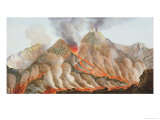 Crater of Mount Vesuvius from an Original Drawing Executed at the Scene in 1756 Giclee Print by Pietro Fabris