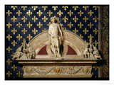 St. John the Baptist Flanked by Two Candlesticks, from a Door Frame in the Sala Dei Gigli, 1470 Giclee-trykk av Benedetto Da Maiano
