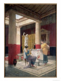 Maidens in a Classical Interior, 1879 Giclee-trykk av Luigi Bazzani