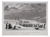 The Crews of H.M.S. Hecla & Griper Cutting into Winter Harbour, September 26th 1819 Reproduction procédé giclée par William Westall
