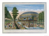 The Chinese House, the Rotunda and the Company in Masquerade in Ranelagh Gardens Giclée-Druck von John Bowles