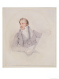 Self Portrait Holding the Book "Normandie" reproduction procédé giclée par John Sell Cotman