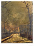 Autumn Scene, Leeds, 1874 reproduction procédé giclée par John Atkinson Grimshaw