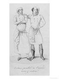 Costumes of Cooks from Different Eras, from "Le Maitre D'Hotel Francais" Giclee Print by Marie Antoine Careme