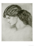 Head of a Woman, 1861 reproduction procédé giclée par Dante Gabriel Rossetti
