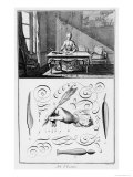 The Art of Writing, Illustration from the "Encyclopedie" by Denis Diderot 1763 reproduction procédé giclée par Robert Benard