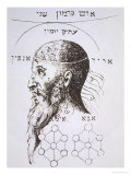 The Head of Adam Kadmon, Copy of an Illustration from 'Kabbala Denudata' Lámina giclée