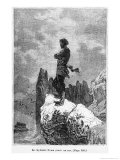 Captain Nemo Climbing a Rock, Illustration from "20,000 Leagues under the Sea" Giclee Print by Alphonse Marie de Neuville