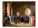 Tsar Alexander I Visiting the Paris Hotel De La Monnaie on 25th May 1814, 1844 Giclee Print by Edouard Pingret