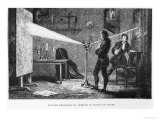 Sir Isaac Newton Breaking up the Light Through a Prism reproduction procédé giclée